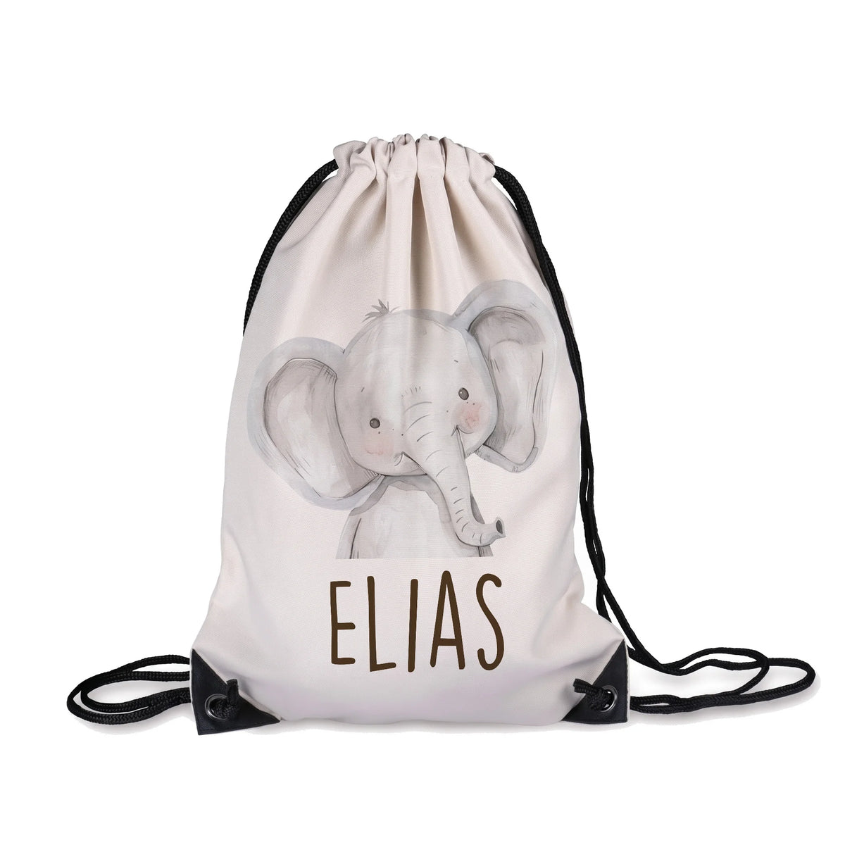 Sac de sport enfant personnalisé avec prénom, motif éléphant — Kidsmood