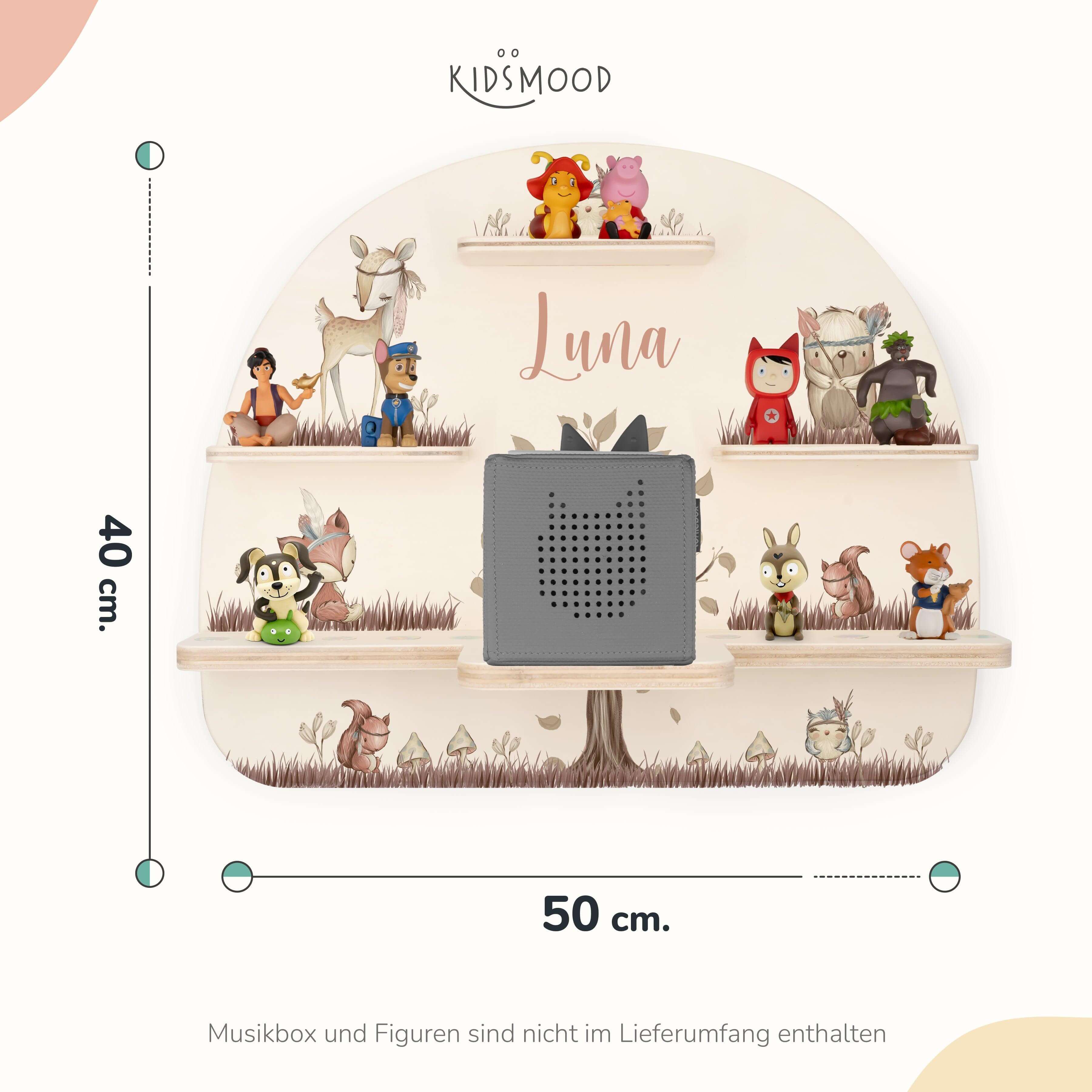 hochwertiges tonie-regal mit woodland personalisiert