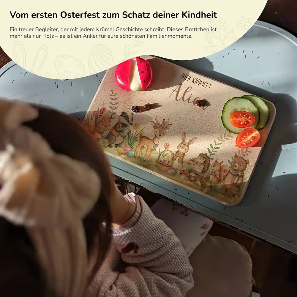 Frühstücksbrettchen Ostern - Waldtiere Ostern
