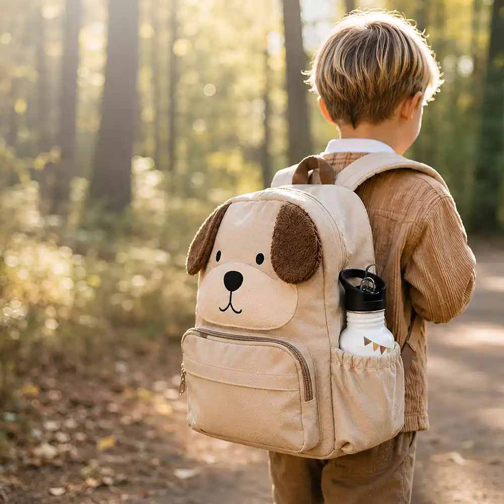 Gourde inox enfant réutilisable avec paille, motif Licorne et guirlande — Kidsmood
