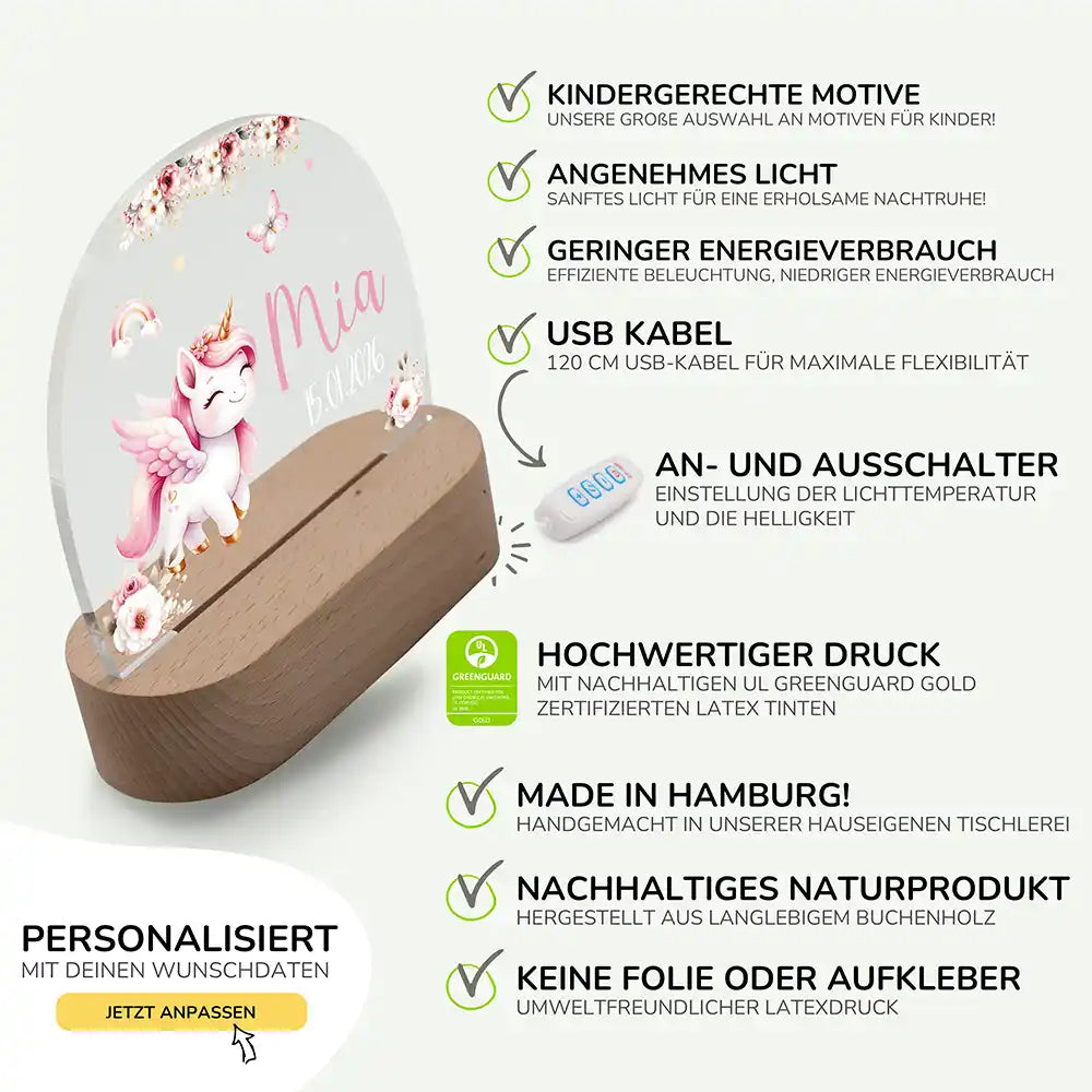 Kinderzimmer Bundle Tonieregal und Nachtlicht - Einhorn