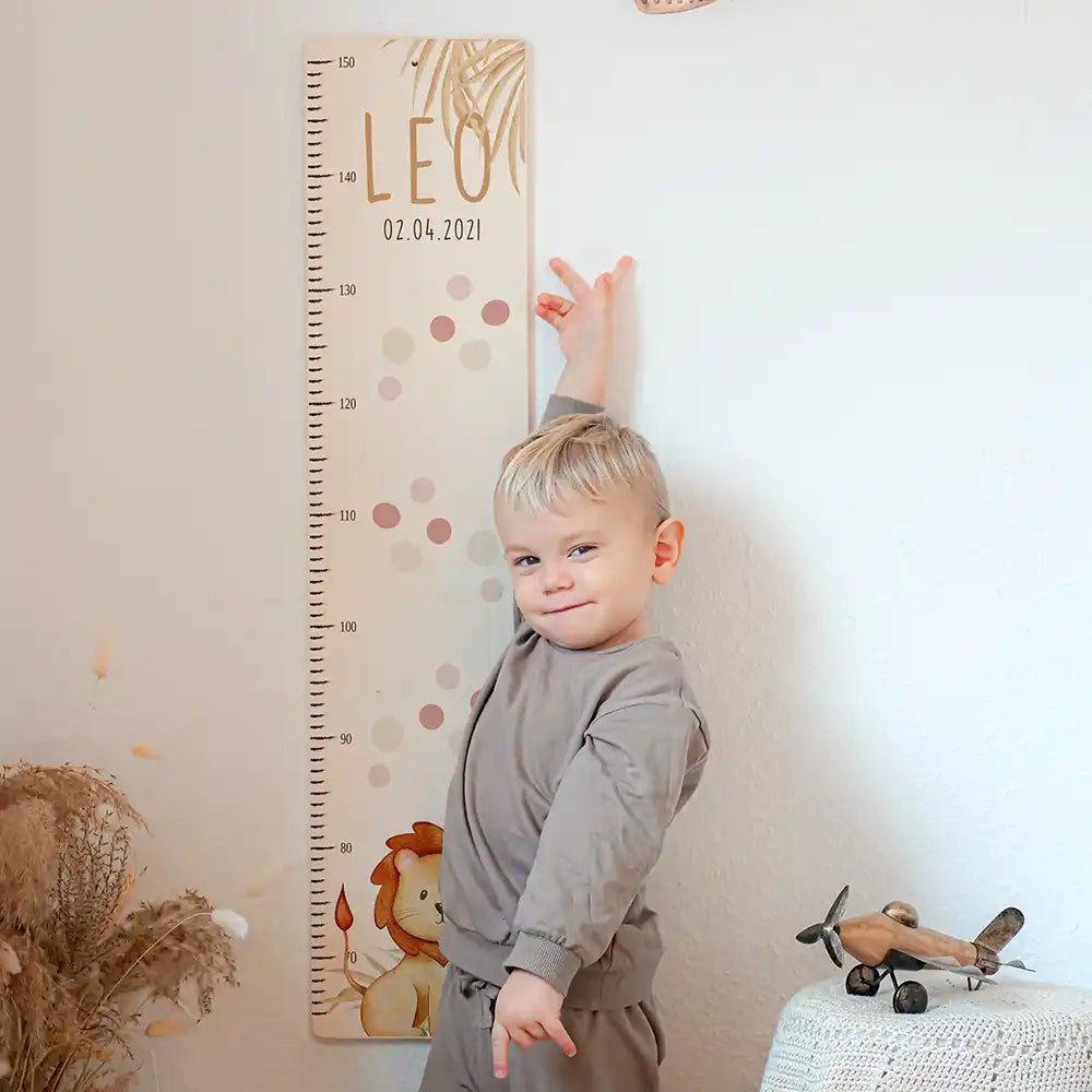 Messlatte Kinder Holz & Aluverbund - Löwe