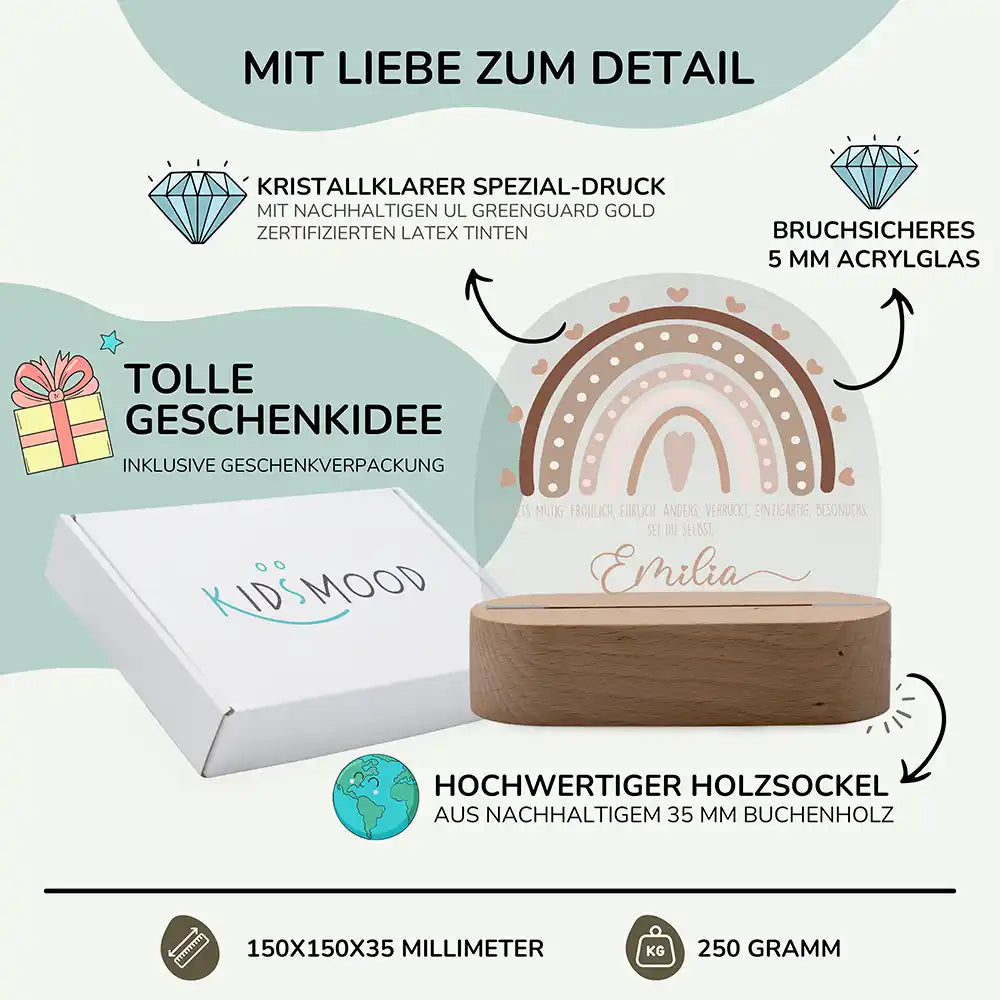 Kinderzimmer Bundle Tonieregal und Nachtlicht - Regenbogen