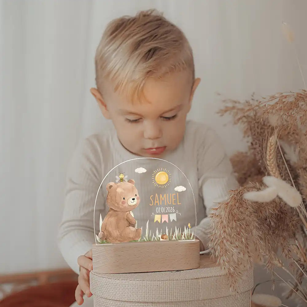 Nachtlicht Kinder personalisiert - Niedlicher Waldbär
