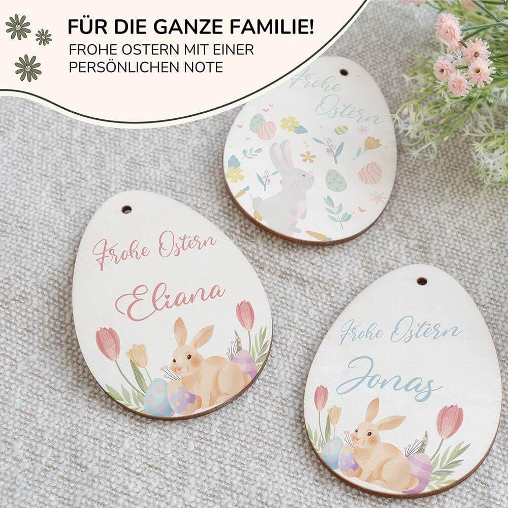custom wooden Easter eggs with personalized design