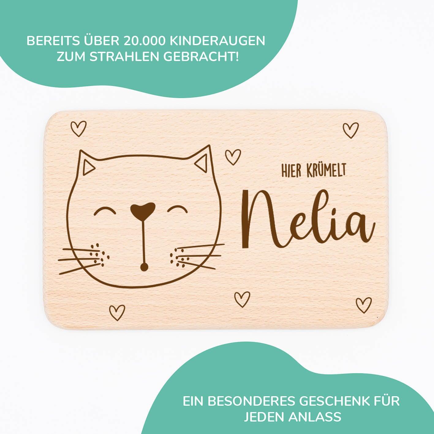 close-up of breakfast board with kätzchen motif