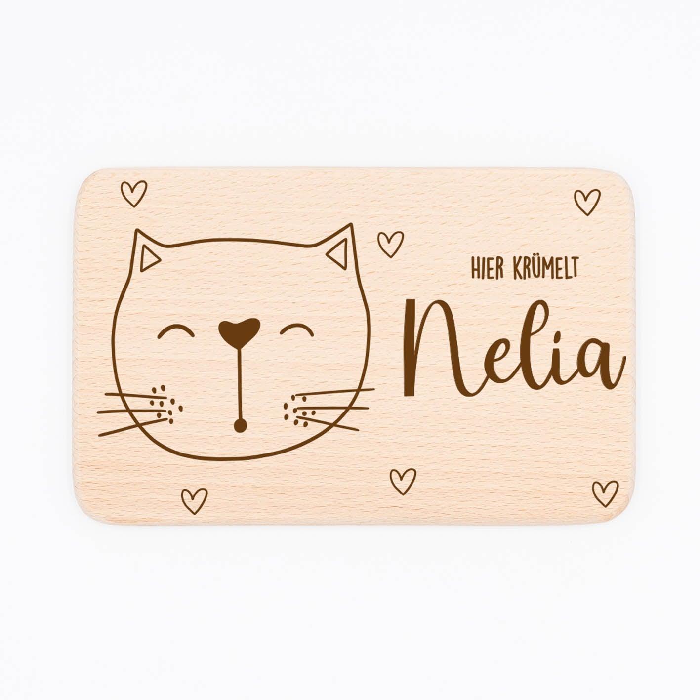 breakfast board with kätzchen motif for children