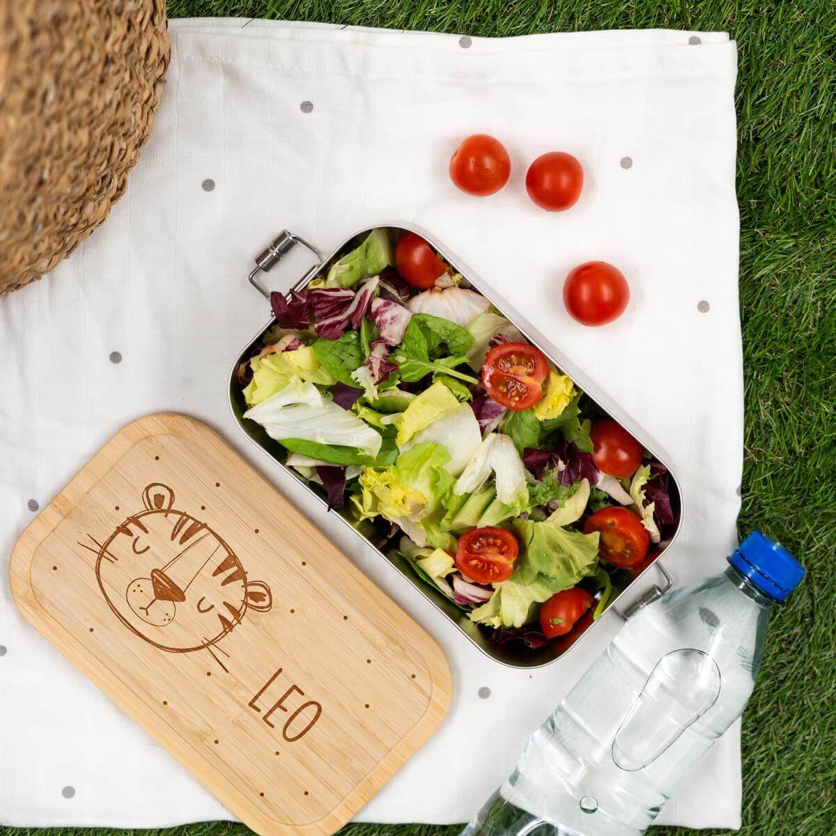 lunchbox with tiger motif for children