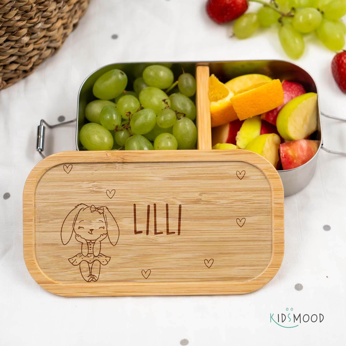 personalized lunchbox with little bunny design