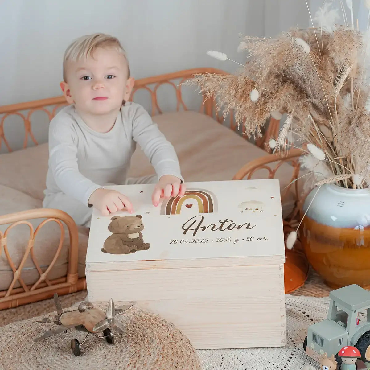Erinnerungsbox Baby - Boho Bär