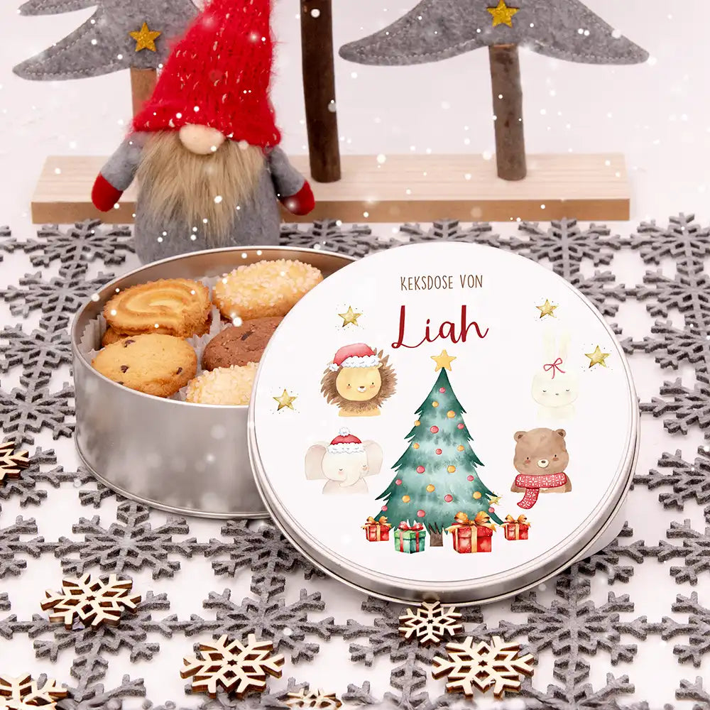 Keksdose aus Metal personalisiert - Weihnachten
