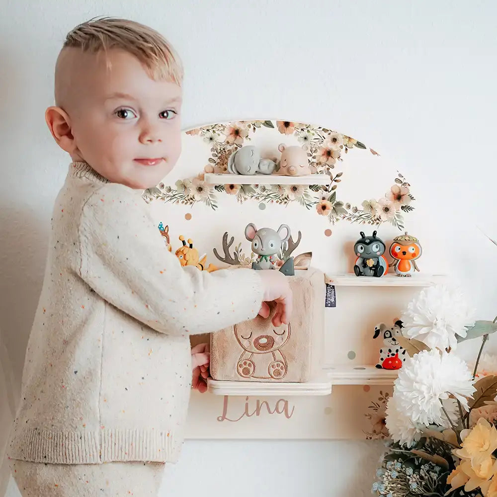 Tonie Regal aus Holz, Toniebox Regal personalisiert Reh