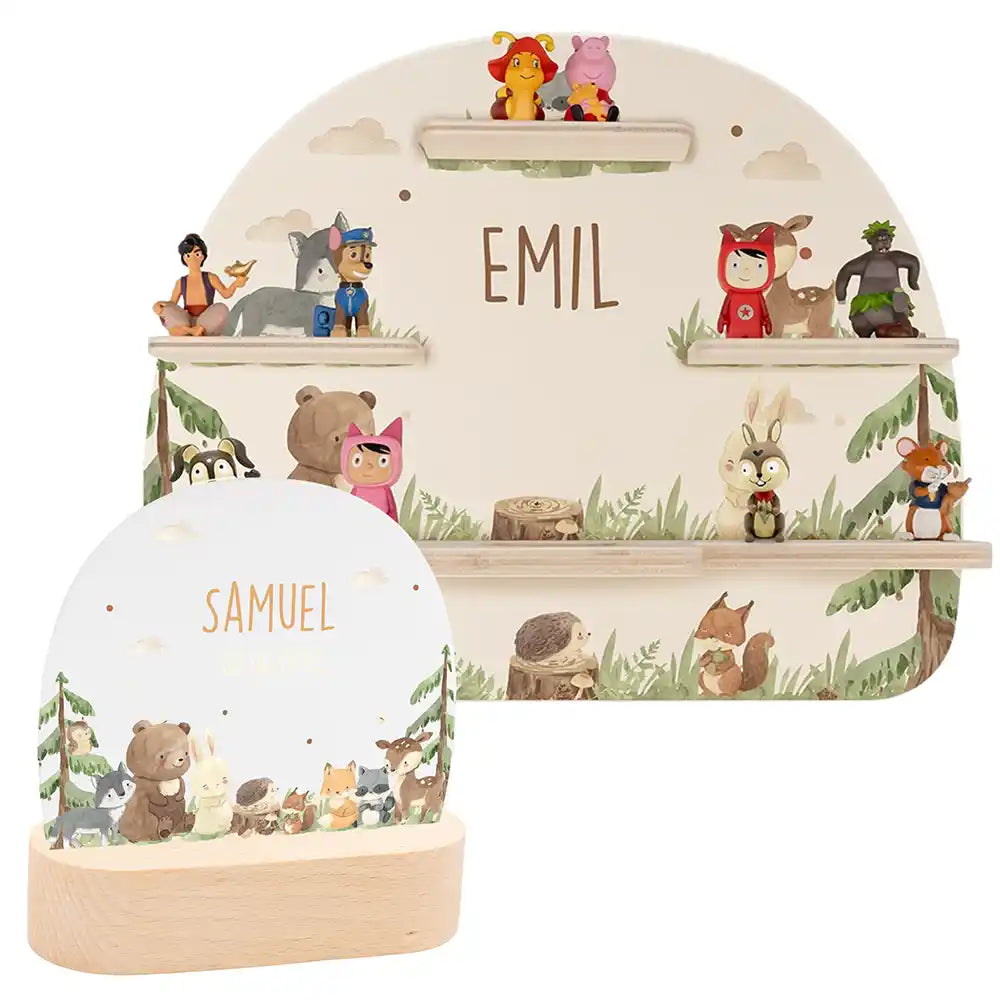 Kinderzimmer Bundle Waldtiere Tonieregal + Nachtlicht