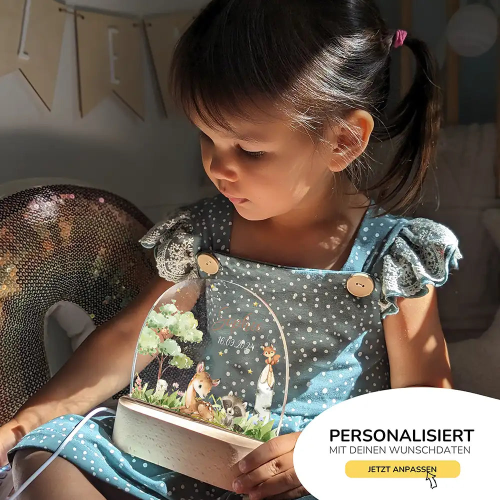 Nachtlicht Kinder personalisiert Weihnachten - Reh