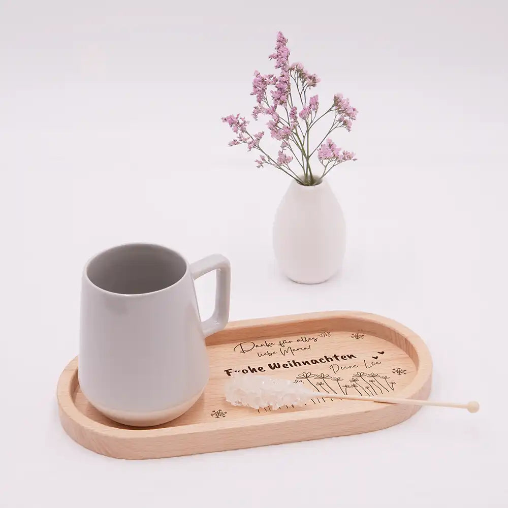 Holz-Serviertablett Mama-Weihnachtsgeschenk - Danke Mama
