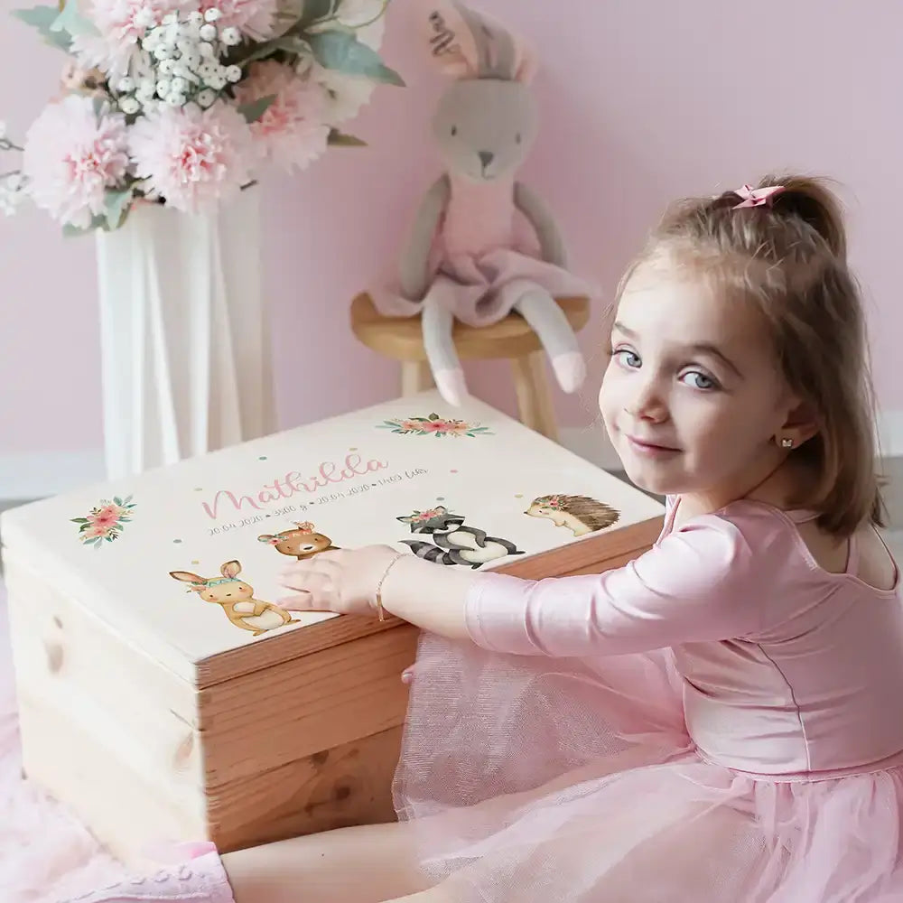 Erste Schritte Bundle - Woodland Tipi: Messlatte, Kindergarderobe, Erinnerungsbox