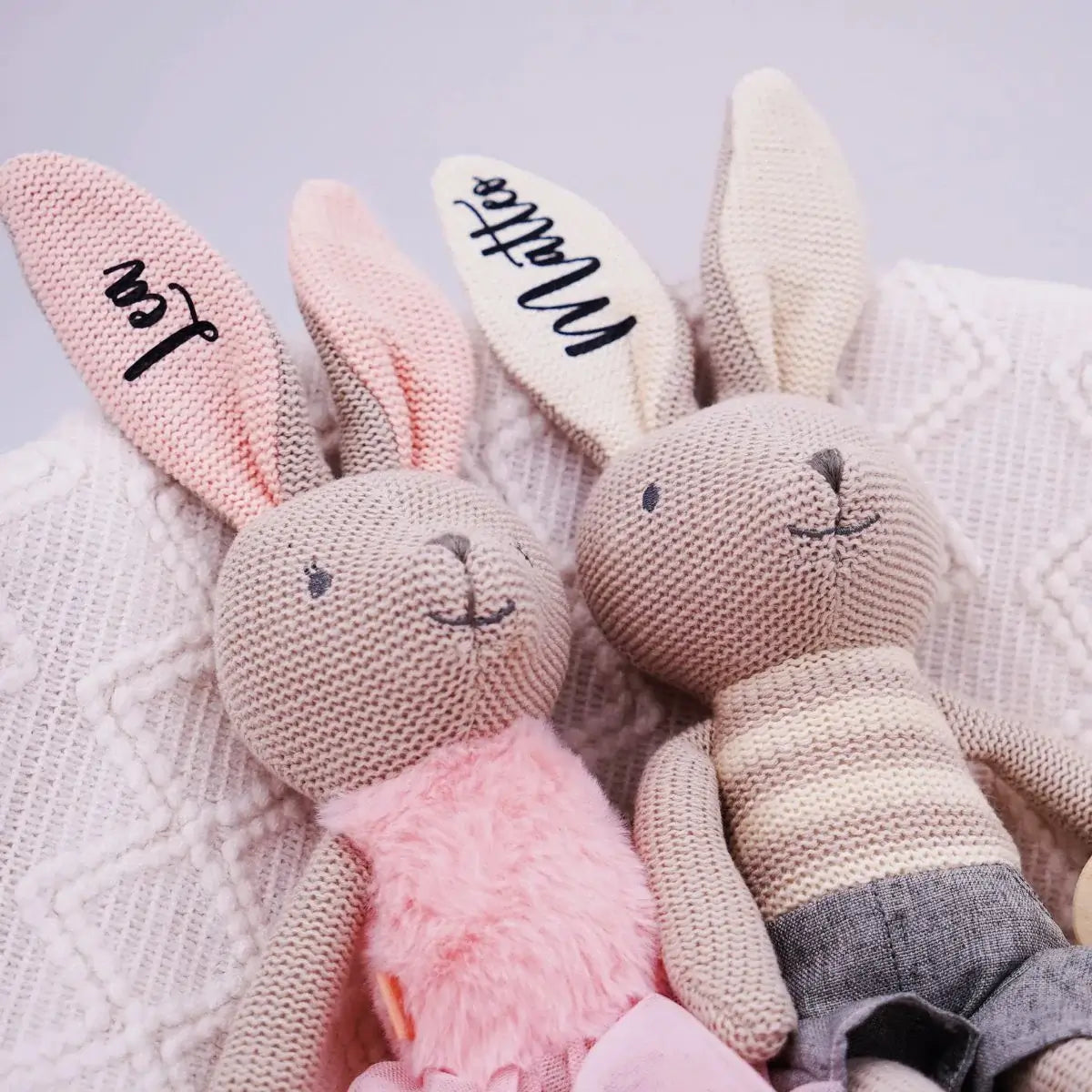 Kuscheltier Hase personalisiert mit Namen