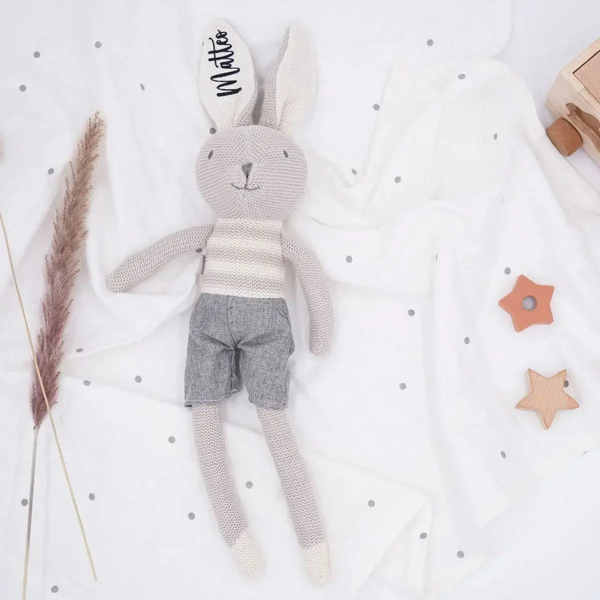 Kuscheltier Hase personalisiert mit Namen