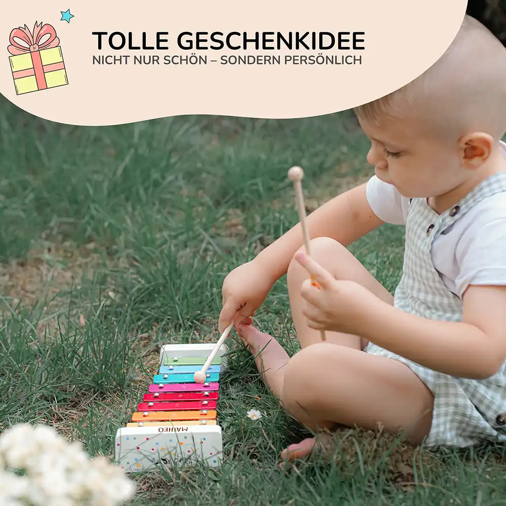 Xylophon Glockenspiel personalisiert mit Namen