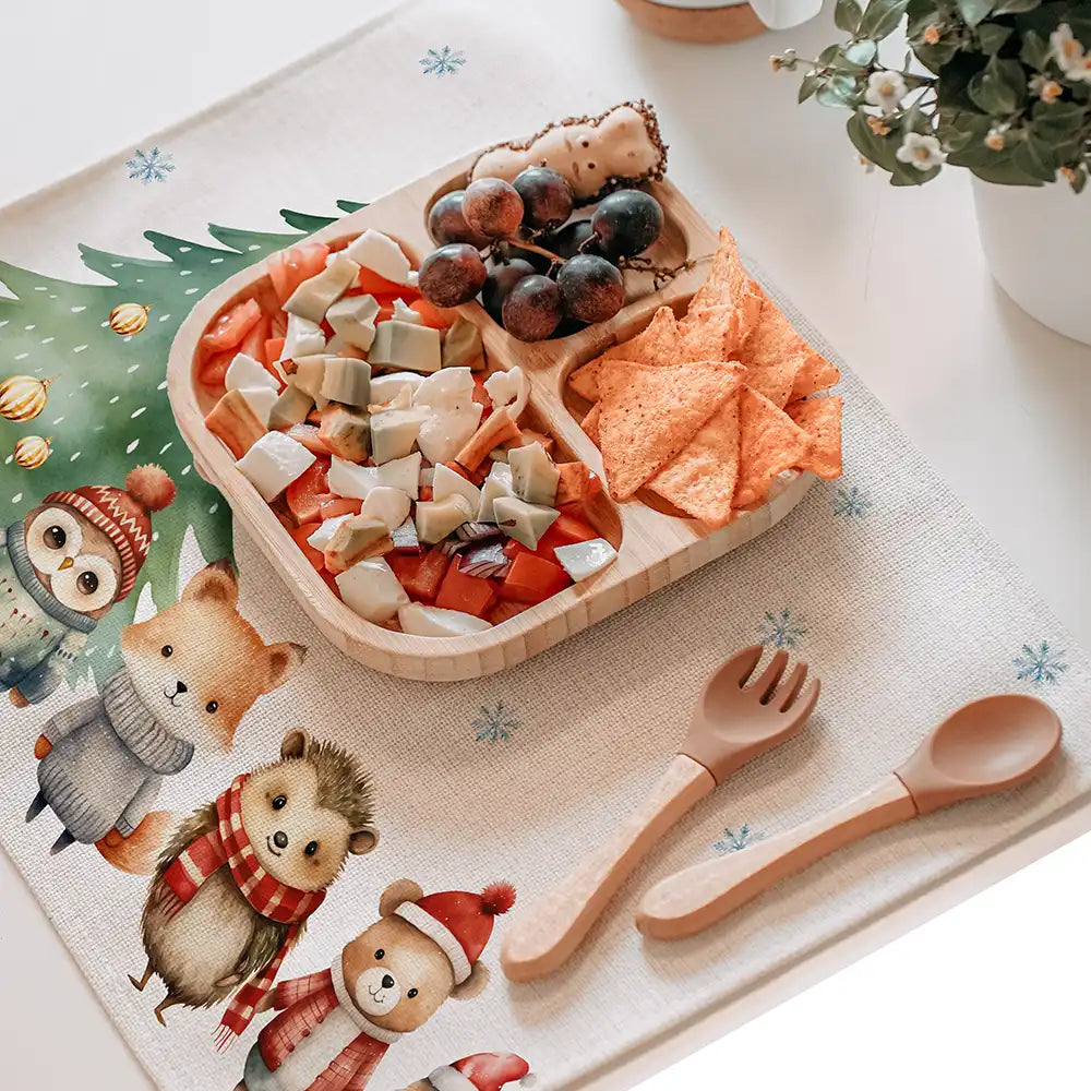 Tischset Kinder personalisiert Weihnachtsmotiv - Zauberpfötchen