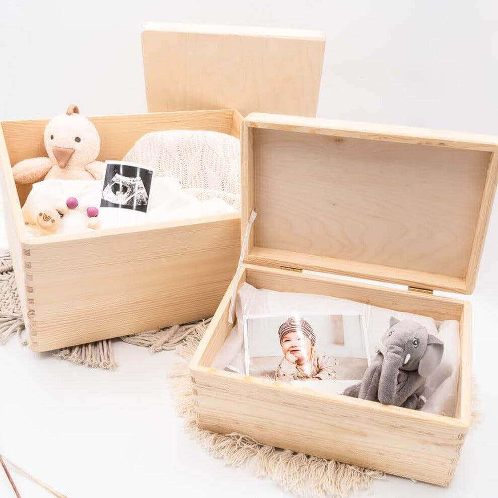 engraved memory box with rainbow and custom name