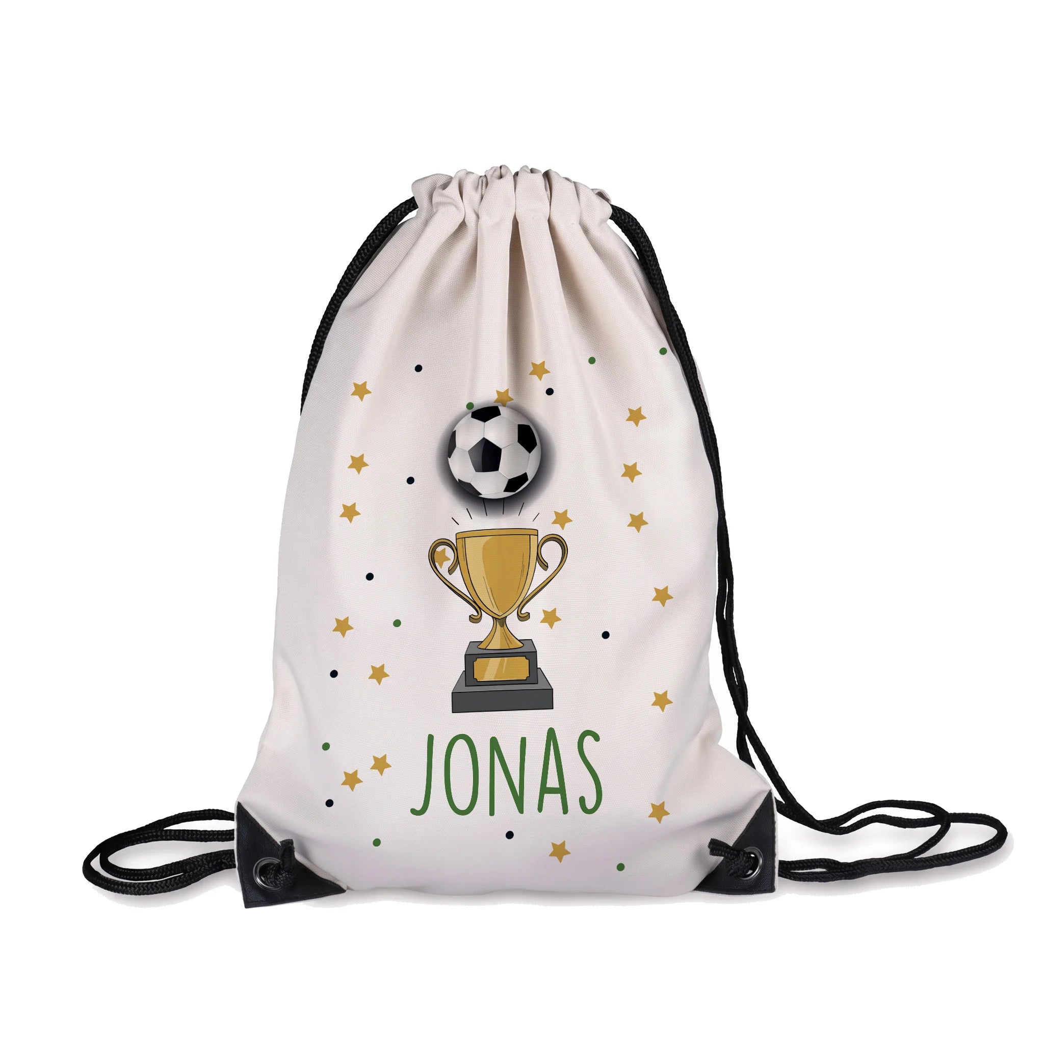 Sac de sport enfant personnalisé avec prénom, motif football — Kidsmood