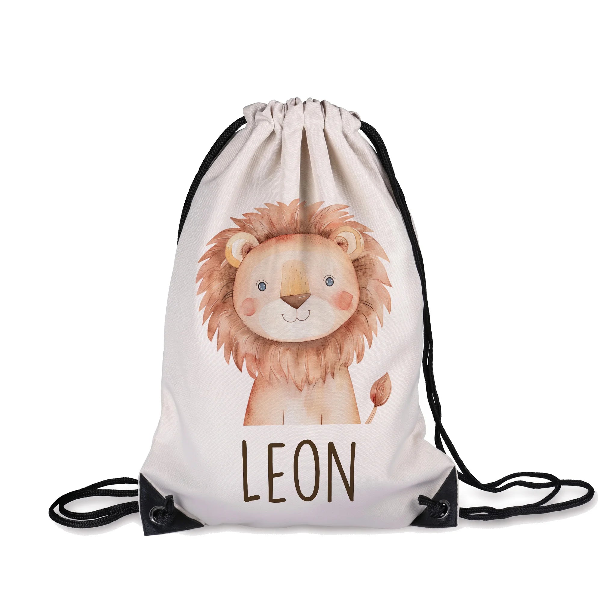 Sac de sport enfant personnalisé avec prénom, motif lion — Kidsmood