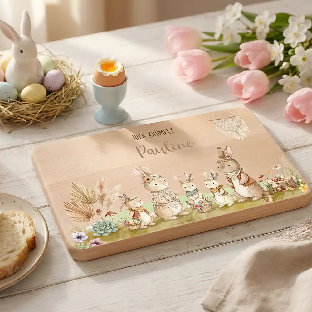 Frühstücksbrettchen Ostern - Osterhasen