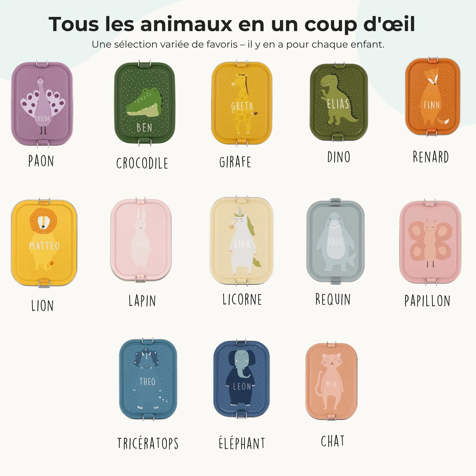 Boîte à goûter Licorne avec séparateur, fermeture à clips à joint silicone — Kidsmood