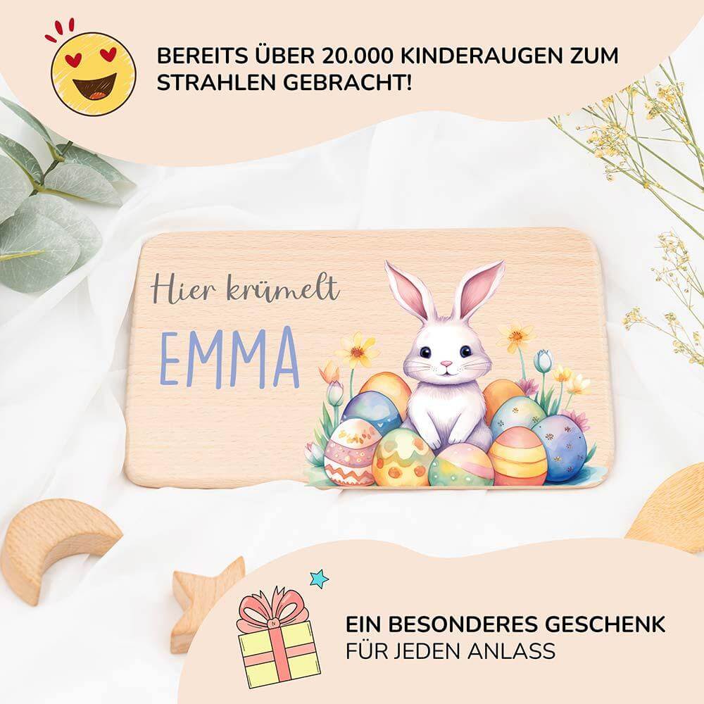 frühstücksbrettchen mit personalisiertem motiv und namen