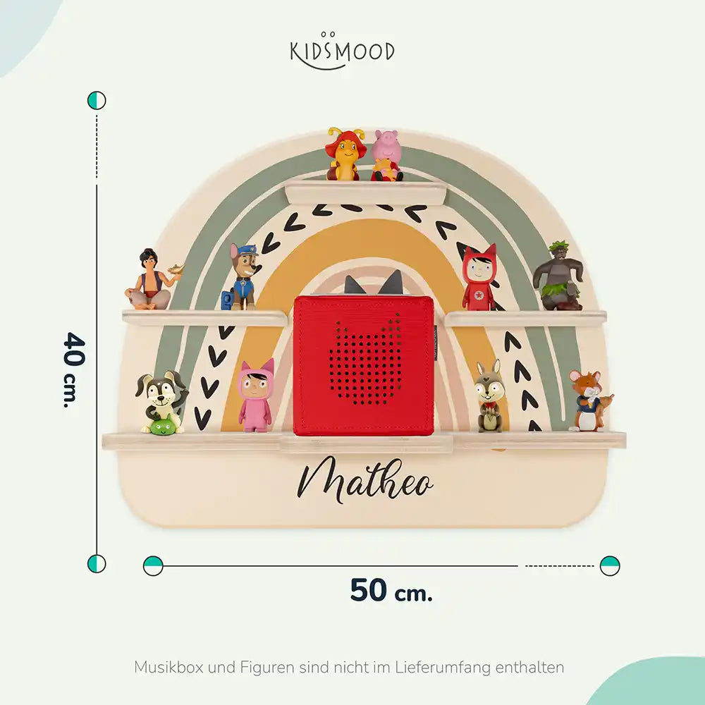 Kinderzimmer Bundle Regenbogen 1 Tonieregal + Nachtlicht