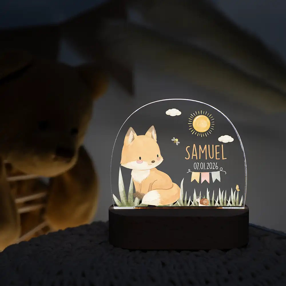 Nachtlicht Kinder personalisiert - Baby Fuchs