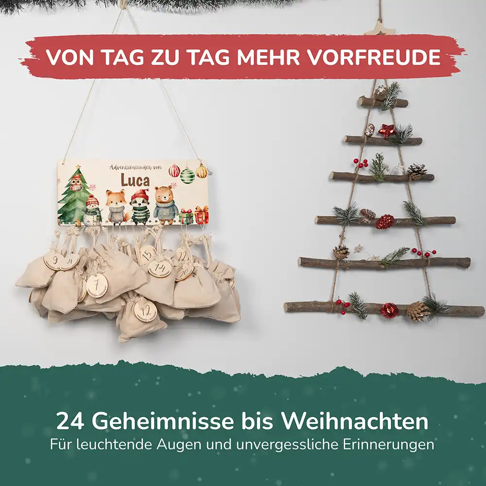Personalisierter Adventskalender Weihnachtsglück