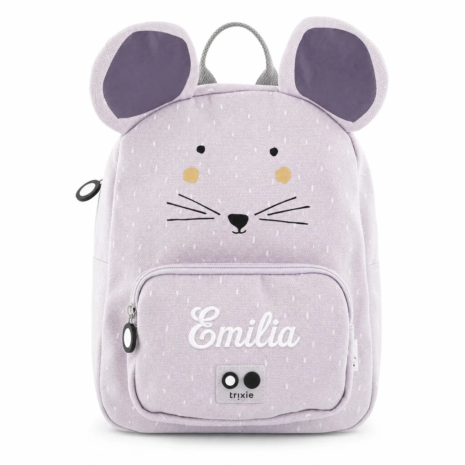 Sac à dos Souris, poche avant avec prénom brodé — Kidsmood