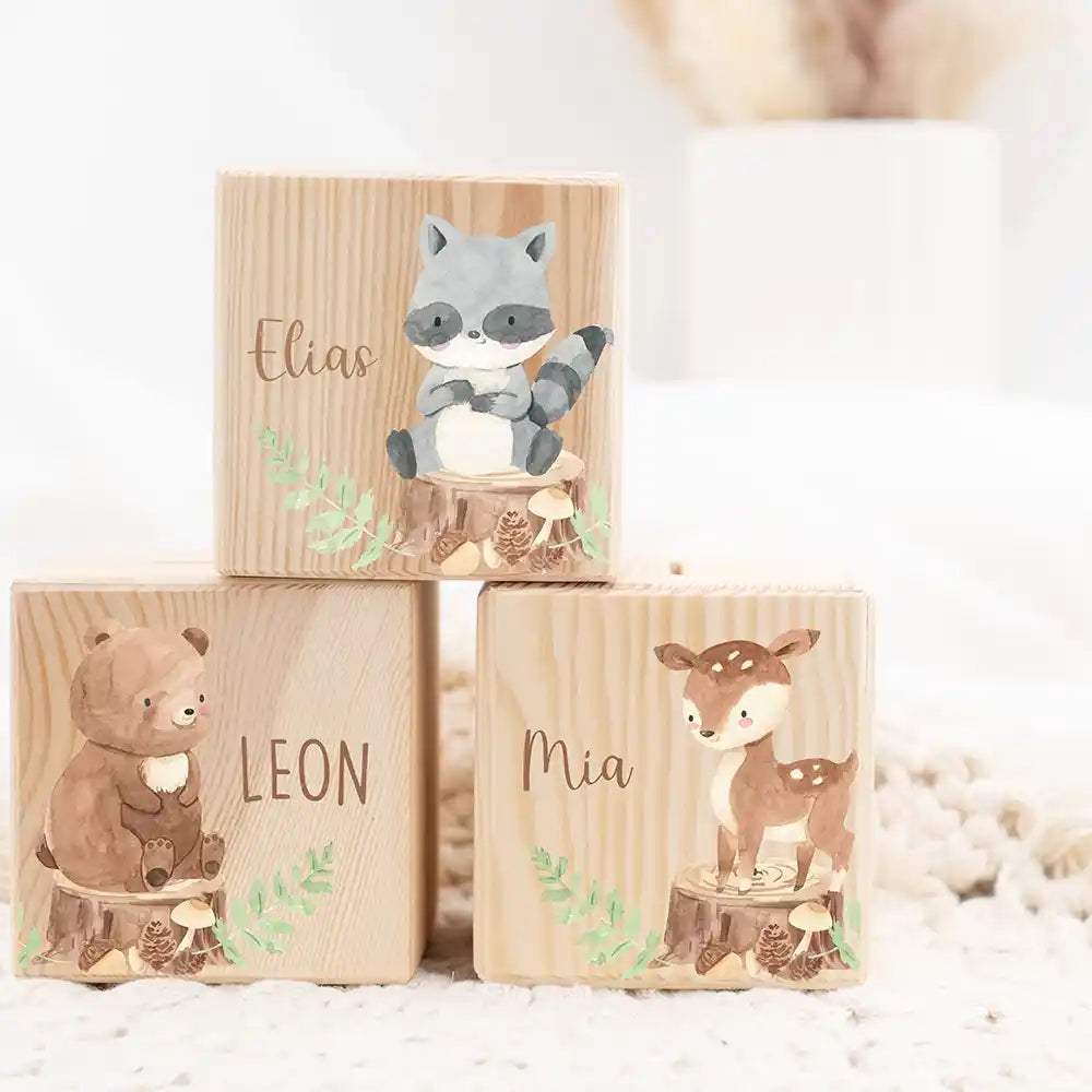 Tirelire personnalisée fille et garçon avec motif animalier raton laveur — Kidsmood