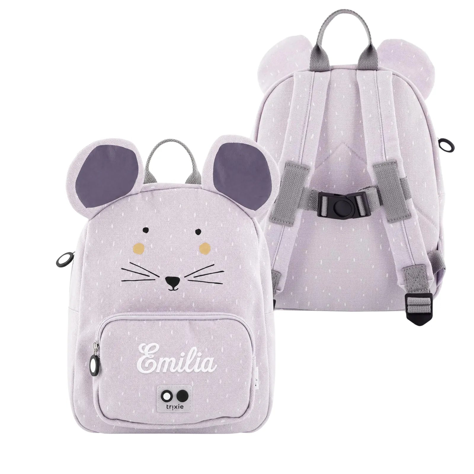 Sac à dos maternelle Trixie Souris personnalisé, prénom brodé — Kidsmood