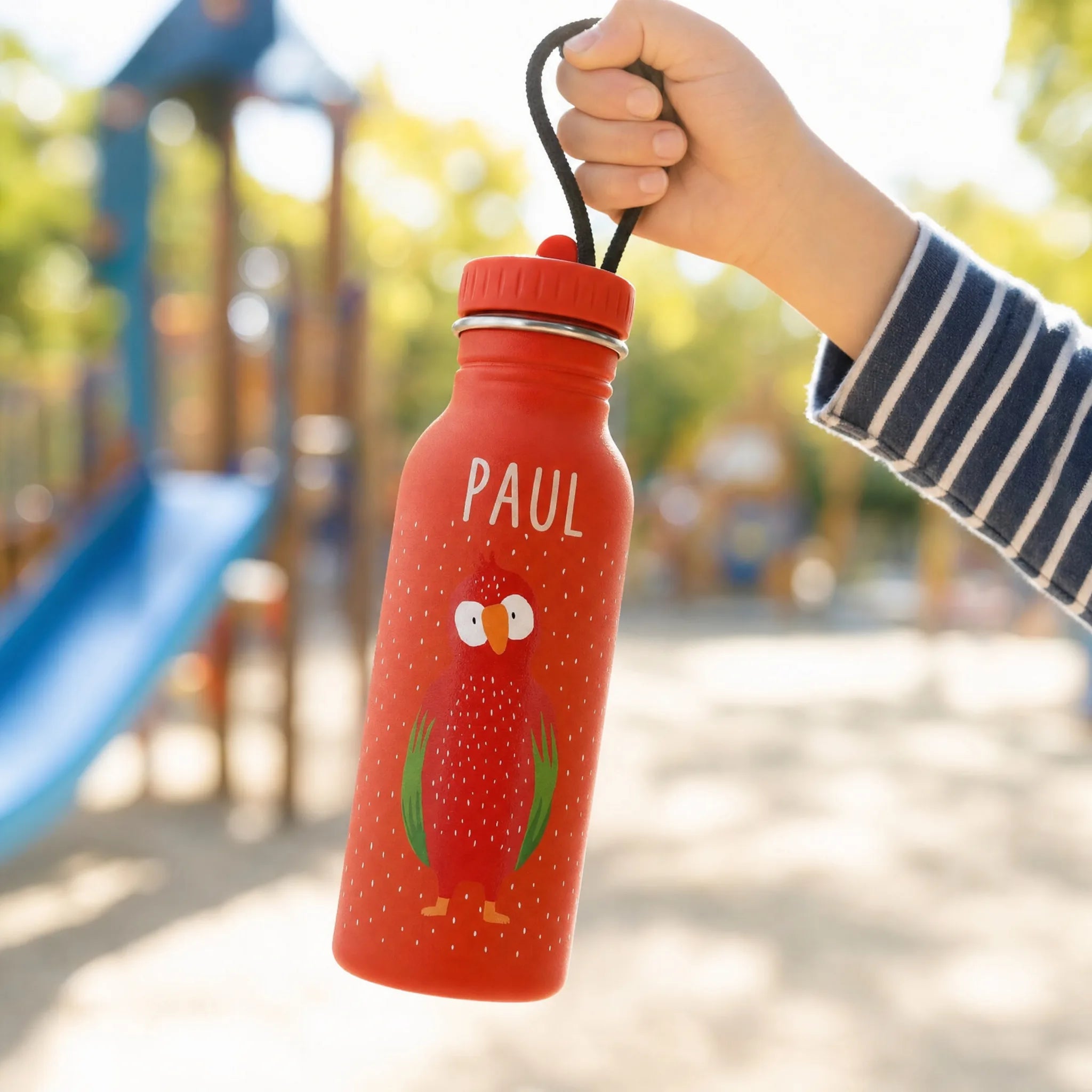 Gourde enfant motif Perroquet, idée cadeau personnalisée — Kidsmood