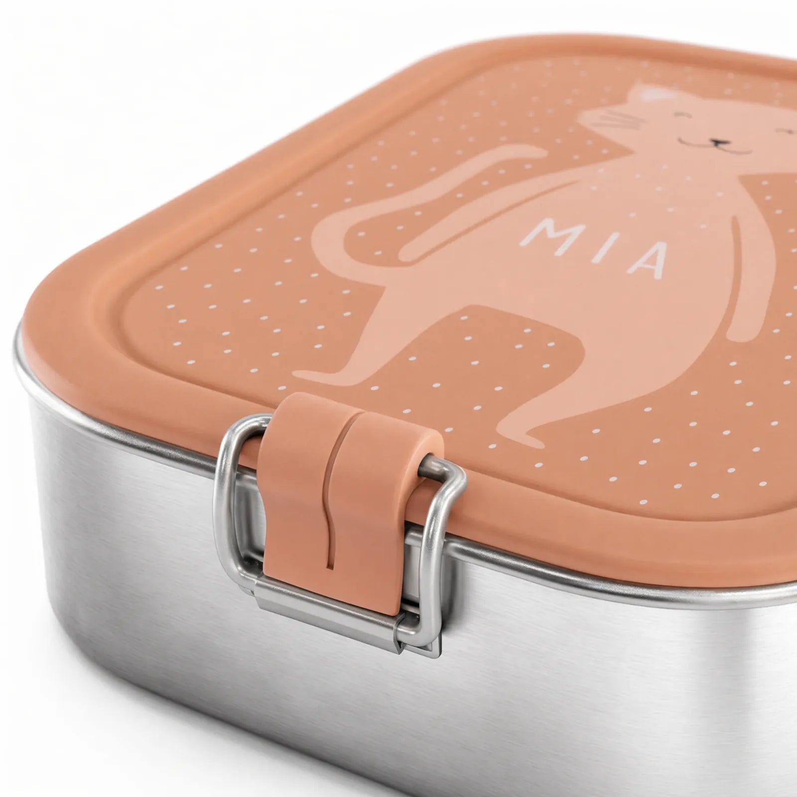 Lunch box inox enfant Chat personnalisée — Kidsmood