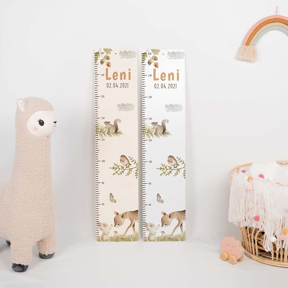 Messlatte Kinder Holz & Aluverbund - Reh im Wald