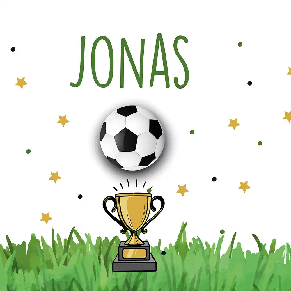 Motif Football et trophée de la gourde personnalisée enfant — Kidsmood