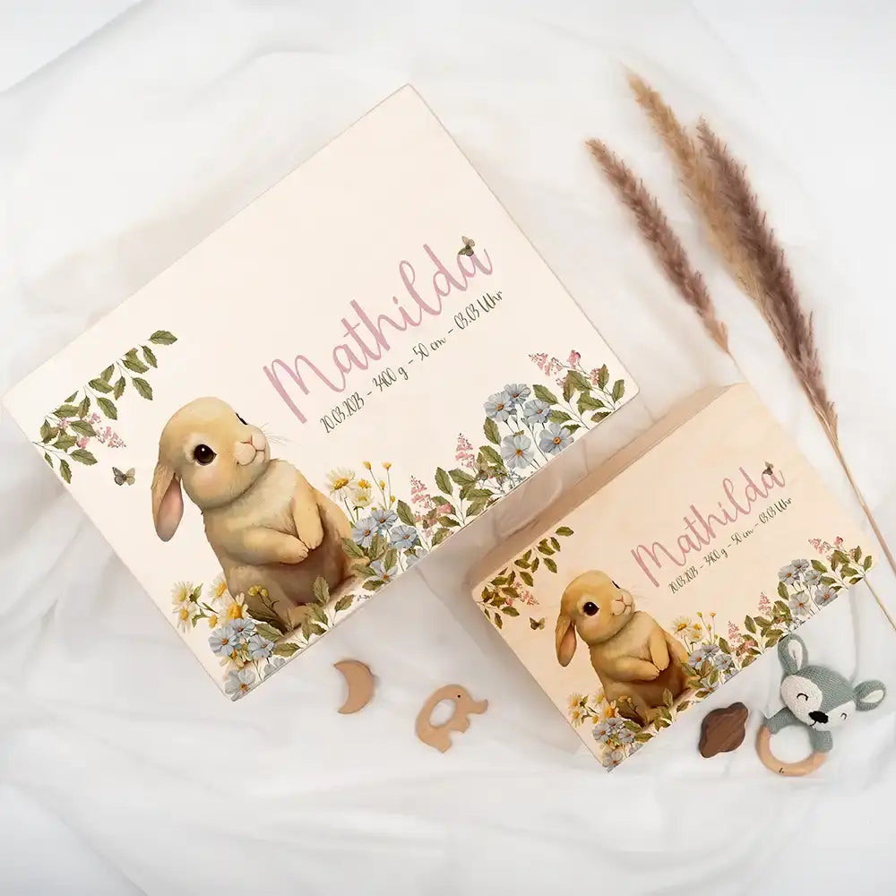 Erinnerungsbox Baby - Niedlicher Hase Ostern