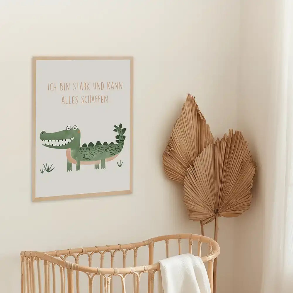 Poster 3er-Set - Regenbögen, Krokodil & Regenwetter fürs Kinderzimmer