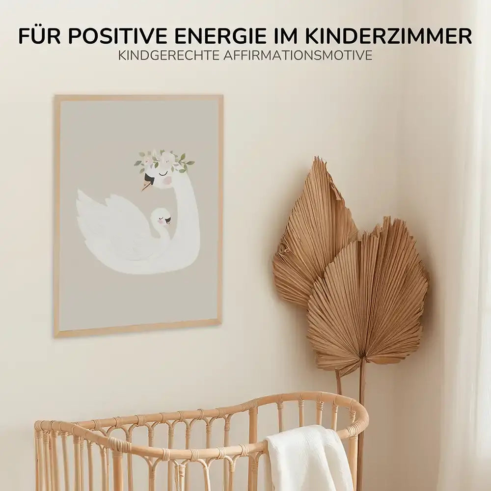 Poster 3er-Set - Schwan, "You are so loved" & Engel fürs Kinderzimmer