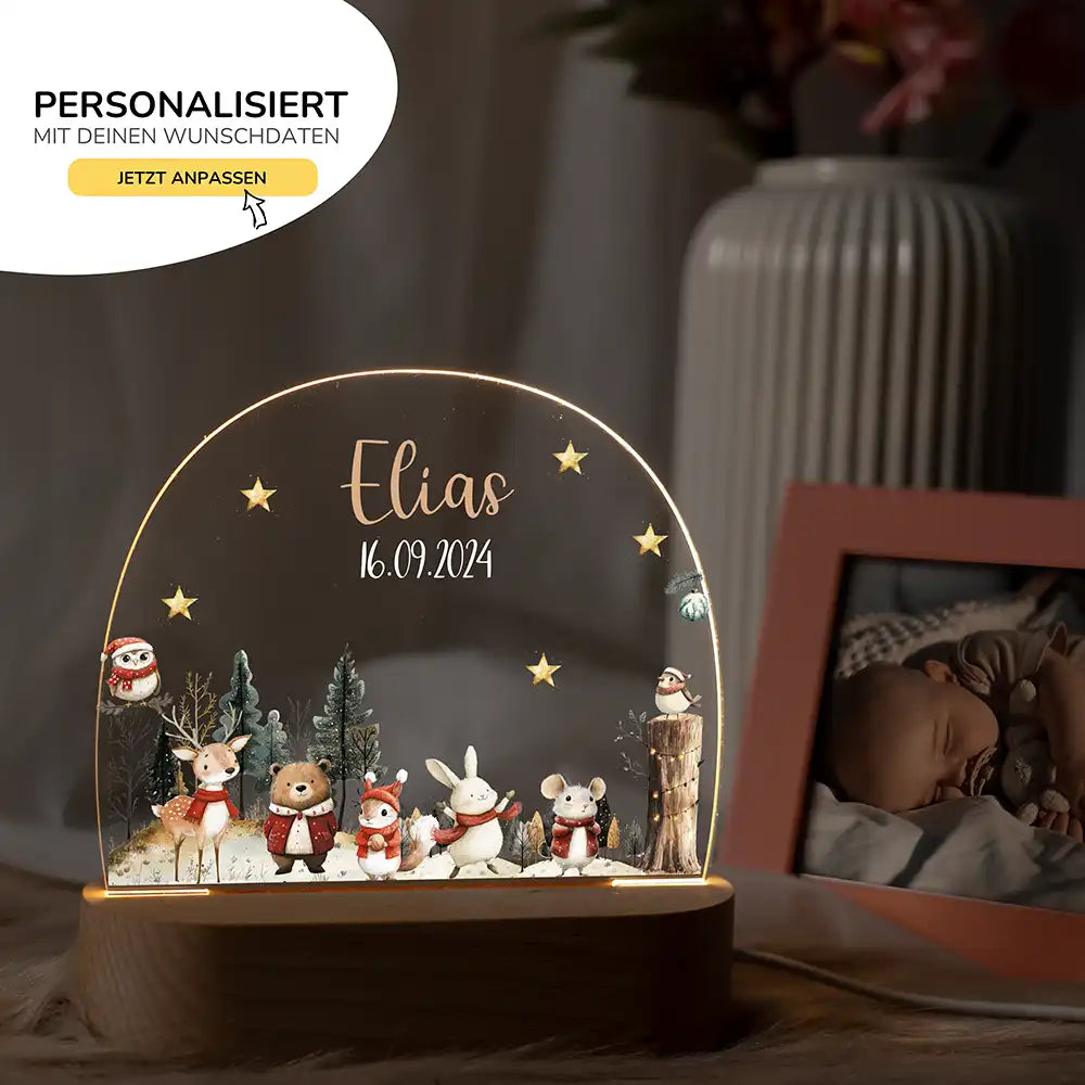 Nachtlicht Kinder personalisiert Weihnachten - Weihnachtsfreude
