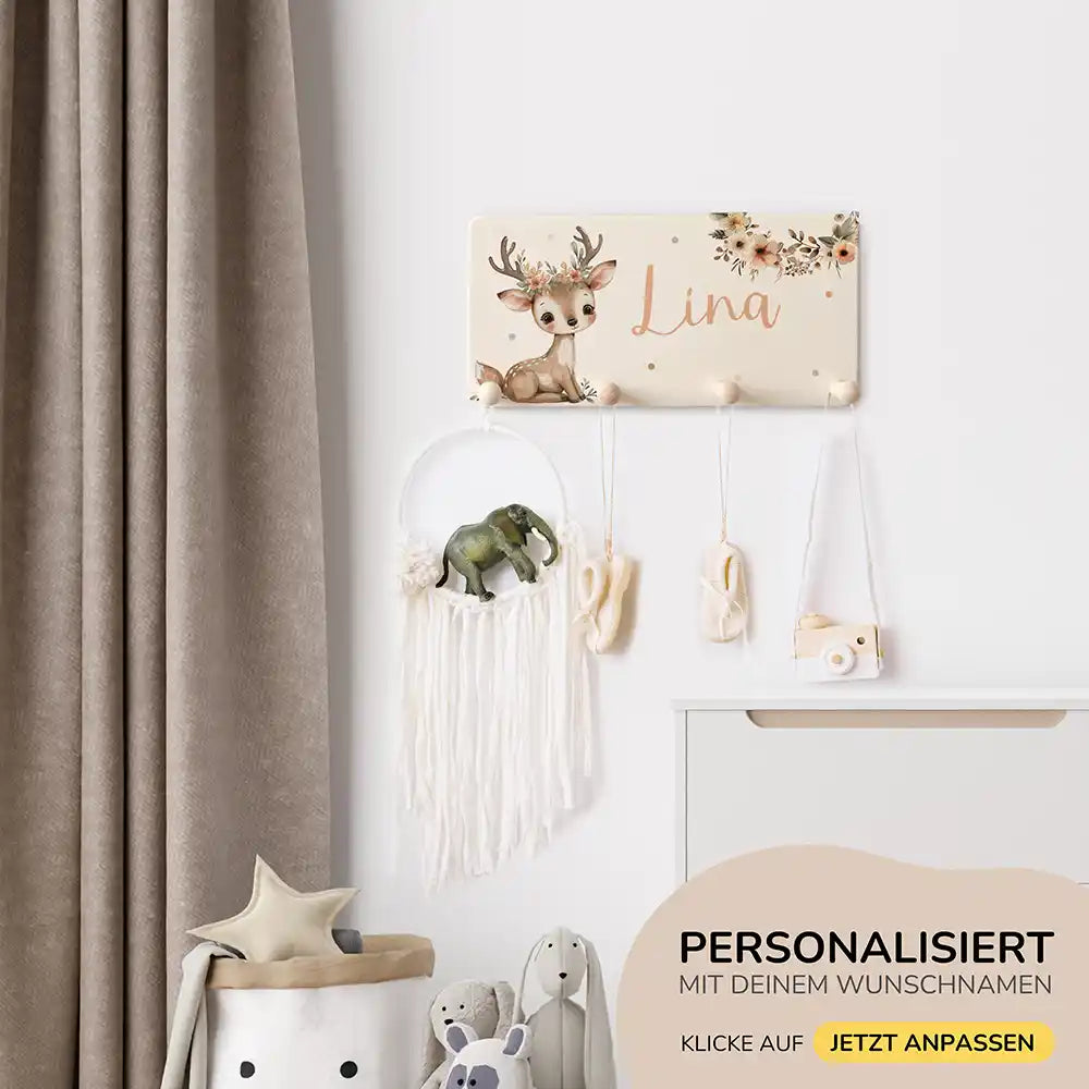 hochwertige reh-bundle holzkiste mit tiermotiven
