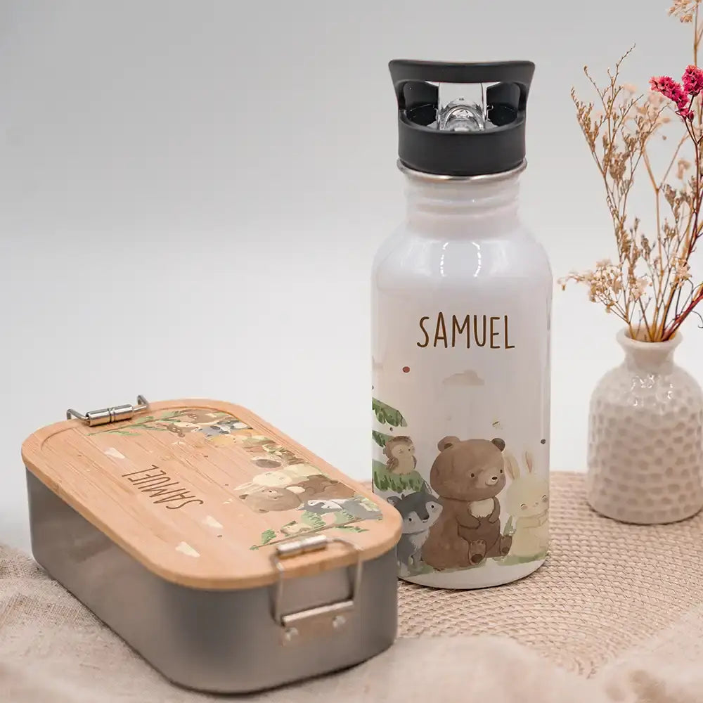 Schulset-Bundle: Brotdose mit Trinkflasche für Kinder