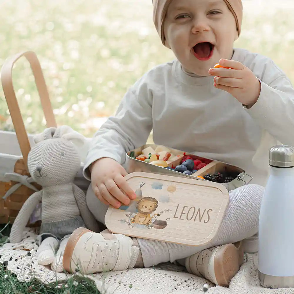 Brotdose Kinder personalisiert - Tipi Löwe