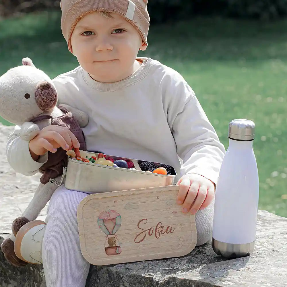 Brotdose Kinder personalisiert - Ballon Bär