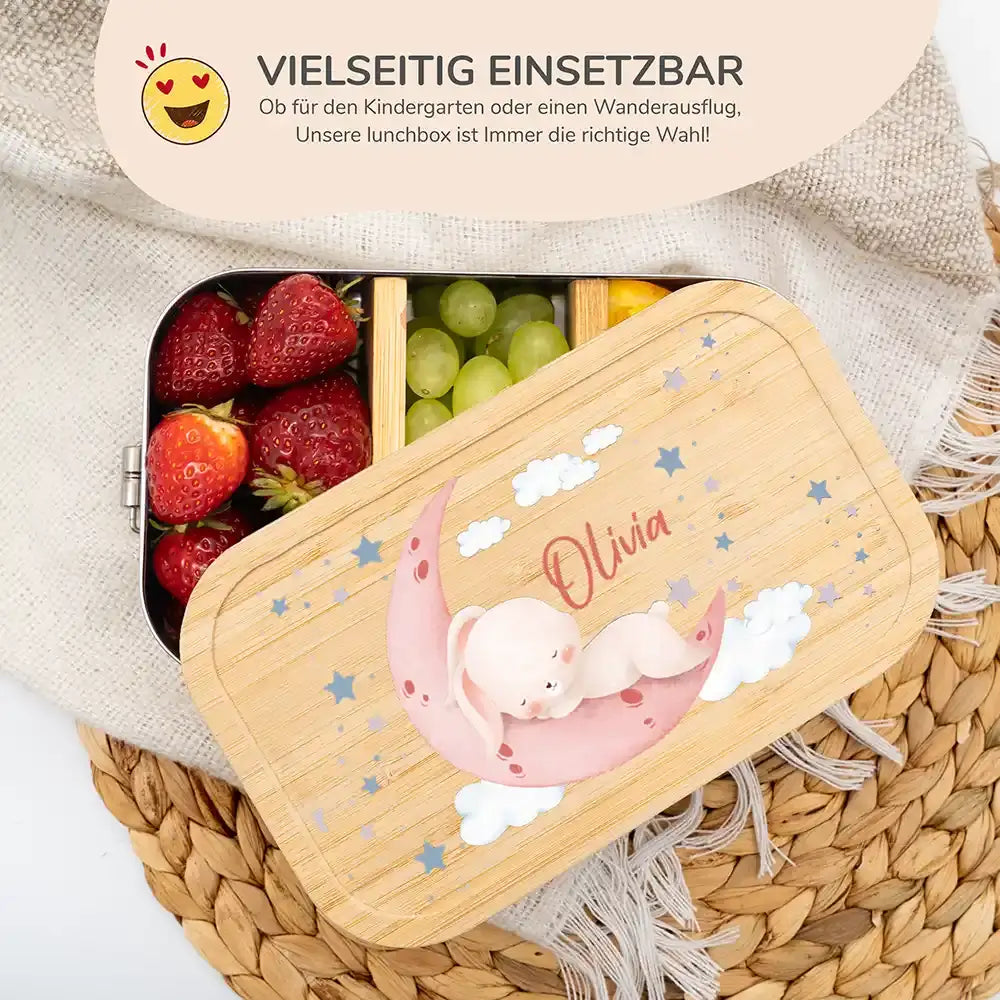 brotdose mit baby hase motiv und individuellem namen