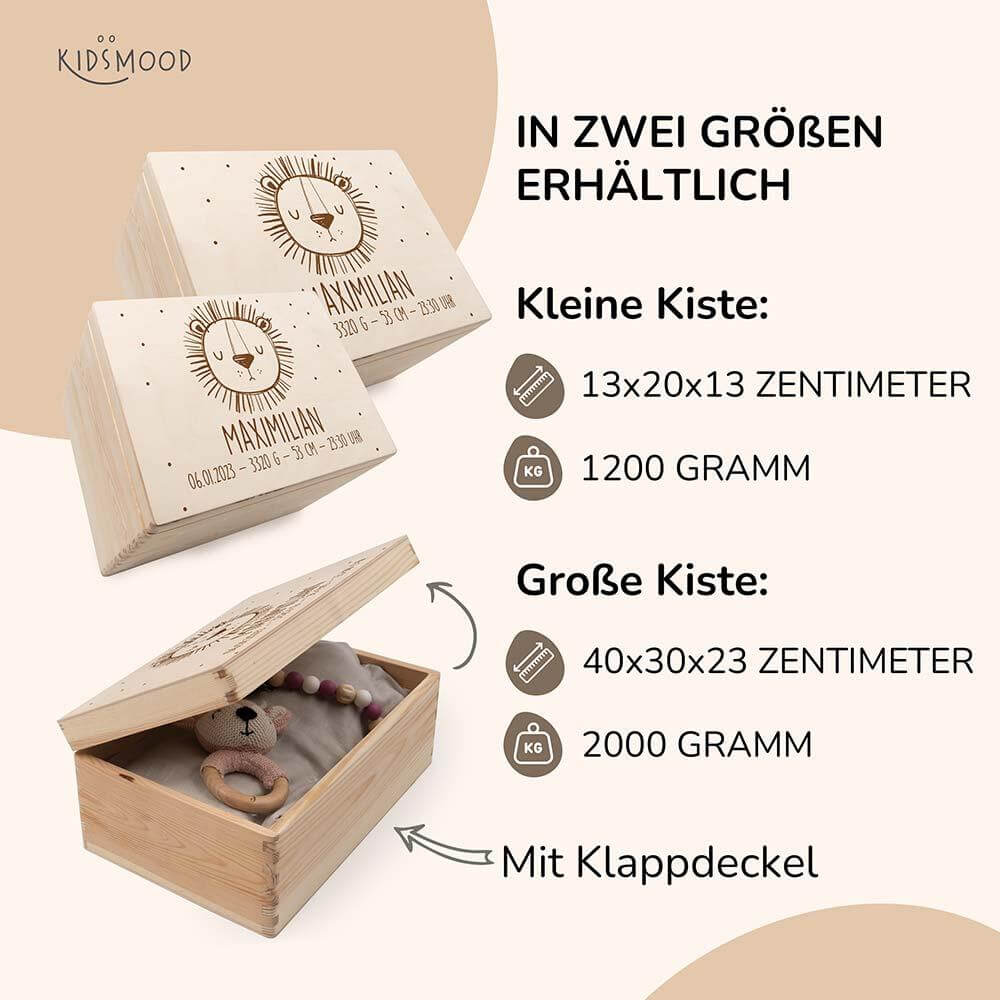 detailansicht des löwengesichts auf der erinnerungskiste